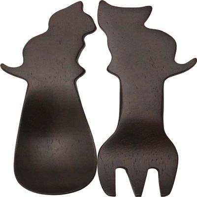 AbeiLLe APWC-900 Cat Loving Items, Wood Cutlery Mini Set, Cat