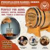 Personalized 1 Liter Oak Aging Barrel Liquor Dispenser w/Wood Stand, Bung & Spigot - Age Cocktails, Bourbon, Whisky, Rum, Tequila, Mead Wine - 1L Mini Whiskey Barrels (P5) view 2