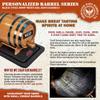 Personalized 1 Liter Oak Aging Barrel Liquor Dispenser w/Wood Stand, Bung & Spigot - Age Cocktails, Bourbon, Whisky, Rum, Tequila, Mead Wine - 1L Mini Whiskey Barrels (P5) view 4