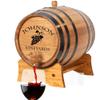 Personalized 5 Liter Oak Wine Barrel Dispenser (1 Gallon) w/Wood Stand, Bung & Spigot, Custom Mini 5L Aging Barrels For The Home Wine Maker & Craft Distiller (V16) view 1