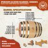 Personalized 5 Liter Oak Wine Barrel Dispenser (1 Gallon) w/Wood Stand, Bung & Spigot, Custom Mini 5L Aging Barrels For The Home Wine Maker & Craft Distiller (V16) view 4