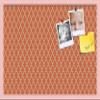 ArtToFrames 30x20 Custom Cork Bulletin Board. This Quatrefoil Orange Pin Board Has a Fabric Style Canvas Finish, Framed in Baby Pink on Beech (PinPix-328-30x20_0066-81792-YPNK) view 1