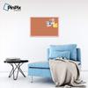 ArtToFrames 30x20 Custom Cork Bulletin Board. This Quatrefoil Orange Pin Board Has a Fabric Style Canvas Finish, Framed in Baby Pink on Beech (PinPix-328-30x20_0066-81792-YPNK) view 3