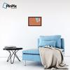 ArtToFrames 18x12 Custom Cork Bulletin Board. This Quatrefoil Orange Pin Board Has a Fabric Style Canvas Finish, Framed in Mahogany (PinPix-328-18x12_FRBW26039) view 4