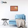 ArtToFrames 24x16 Custom Cork Bulletin Board. This Quatrefoil Orange Pin Board Has a Fabric Style Canvas Finish, Framed in Mahogany (PinPix-328-24x16_FRBW26039) view 3