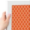 PinPix 24x24 Custom Cork Bulletin Board Quarterfoil Orange Poster Board with a Canvas Style Photo Board, Framed in Satin White Frame (PinPix-328) view 3
