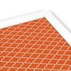PinPix 24x16 Custom Cork Bulletin Board Quarterfoil Orange Poster Board with a Canvas Style Photo Board, Framed in Satin White Frame (PinPix-328) view 4