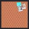 PinPix 20x20 Custom Cork Bulletin Board Quarterfoil Orange Poster Board with a Canvas Style Photo Board, Framed in Satin Black (PinPix-328) view 1