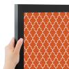 PinPix 20x20 Custom Cork Bulletin Board Quarterfoil Orange Poster Board with a Canvas Style Photo Board, Framed in Satin Black (PinPix-328) view 2