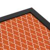PinPix 20x20 Custom Cork Bulletin Board Quarterfoil Orange Poster Board with a Canvas Style Photo Board, Framed in Satin Black (PinPix-328) view 4