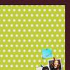PinPix Decorative pin Cork Bulletin Board Made from self-Healing Canvas, Dot Pattern Printed at 24x16 Inches and Framed in Classic Mahogany Frame(WOM59504) view 2