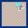 PinPix Decorative pin Cork Bulletin Board Made from Canvas, Dot Pattern Printed at 16x16 Inches and Framed in Blue Stain on Beech (PinPix-340) view 1