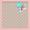 PinPix Decorative pin Cork Bulletin Board Made from Canvas, Dot Pattern Printed at 16x16 Inches and Framed in Baby Pink Stain on Beech (PinPix-340) view 1