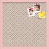 PinPix Decorative pin Cork Bulletin Board Made from Canvas, Dot Pattern Printed at 20x20 Inches and Framed in Baby Pink Stain on Beech (PinPix-340) view 1