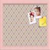 PinPix Decorative pin Cork Bulletin Board Made from Canvas, Dot Pattern Printed at 18x12 Inches and Framed in Baby Pink Stain on Beech (PinPix-340) view 1