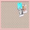 PinPix Decorative pin Cork Bulletin Board Made from Canvas, Dot Pattern Printed at 30x20 Inches and Framed in Baby Pink Stain on Beech (PinPix-340) view 1