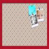 PinPix Decorative pin Cork Bulletin Board Made from self-Healing Canvas, Dot Pattern Printed at 24x16 Inches and Framed in Red Stain on Beech(WOM56673) view 1