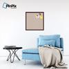 PinPix Decorative pin Cork Bulletin Board Made from self-Healing Canvas, Dot Pattern Printed at 24x24 Inches and Framed in Classic Mahogany Frame(WOM59504) view 4
