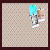PinPix Decorative pin Cork Bulletin Board Made from self-Healing Canvas, Dot Pattern Printed at 24x16 Inches and Framed in Classic Mahogany Frame(WOM59504) view 1