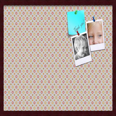 PinPix Decorative pin Cork Bulletin Board Made from self-Healing Canvas, Dot Pattern Printed at 30x20 Inches and Framed in Classic Mahogany Frame(WOM59504)
