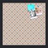 PinPix Decorative pin Cork Bulletin Board Made from Canvas, Dot Pattern Printed at 16x16 Inches and Framed in Satin Black (PinPix-340) view 1