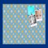 ArtToFrames 18x12 Inch Custom Cork Bulletin Board. This Blue - White Dots Pin Board Comes Has a Fabric Style Canvas Finish, in a Blue Stain on Beech Frame (PinPix-345-18x12_0066-81792-YBLU) view 1