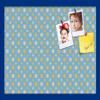 ArtToFrames 24x16 Inch Custom Cork Bulletin Board. This Blue - White Dots Pin Board Comes Has a Fabric Style Canvas Finish, in a Blue Stain on Beech Frame (PinPix-345-24x16_0066-81792-YBLU) view 1