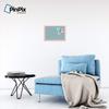 ArtToFrames 18x12 Inch Custom Cork Bulletin Board. This Blue - White Dots Pin Board Comes Has a Fabric Style Canvas Finish, in a Baby Pink on Beech Frame (PinPix-345-18x12_0066-81792-YPNK) view 3
