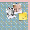 ArtToFrames 30x20 Inch Custom Cork Bulletin Board. This Blue - White Dots Pin Board Comes Has a Fabric Style Canvas Finish, in a Baby Pink on Beech Frame (PinPix-345-30x20_0066-81792-YPNK) view 2