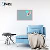ArtToFrames 30x20 Inch Custom Cork Bulletin Board. This Blue - White Dots Pin Board Comes Has a Fabric Style Canvas Finish, in a Baby Pink on Beech Frame (PinPix-345-30x20_0066-81792-YPNK) view 4