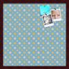ArtToFrames 20x20 Inch Custom Cork Bulletin Board. This Blue - White Dots Pin Board Comes Has a Fabric Style Canvas Finish, in a Mahogany Frame (PinPix-345-20x20_FRBW26039) view 1