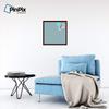 ArtToFrames 20x20 Inch Custom Cork Bulletin Board. This Blue - White Dots Pin Board Comes Has a Fabric Style Canvas Finish, in a Mahogany Frame (PinPix-345-20x20_FRBW26039) view 3