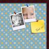 ArtToFrames 30x20 Inch Custom Cork Bulletin Board. This Blue - White Dots Pin Board Comes Has a Fabric Style Canvas Finish, in a Mahogany Frame (PinPix-345-30x20_FRBW26039) view 2