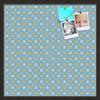 ArtToFrames 24x24 Inch Custom Cork Bulletin Board. This Blue - White Dots Pin Board Comes Has a Fabric Style Canvas Finish, in a Coffee Frame (PinPix-345-24x24_FRBW26061) view 1