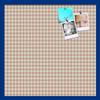 PinPix Decorative pin Cork Bulletin Board Made from Canvas, Retro Pattern Printed at 24x24 Inches and Framed in Blue Stain on Beech (PinPix-348) view 1