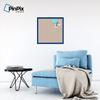 PinPix Decorative pin Cork Bulletin Board Made from Canvas, Retro Pattern Printed at 24x24 Inches and Framed in Blue Stain on Beech (PinPix-348) view 4