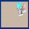 PinPix Decorative pin Cork Bulletin Board Made from Canvas, Retro Pattern Printed at 30x20 Inches and Framed in Blue Stain on Beech (PinPix-348) view 1
