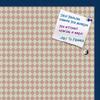 PinPix Decorative pin Cork Bulletin Board Made from Canvas, Retro Pattern Printed at 30x20 Inches and Framed in Blue Stain on Beech (PinPix-348) view 2