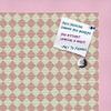PinPix Decorative pin Cork Bulletin Board Made from Canvas, Retro Pattern Printed at 16x16 Inches and Framed in Baby Pink Stain on Beech (PinPix-348) view 2
