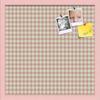 PinPix Decorative pin Cork Bulletin Board Made from Canvas, Retro Pattern Printed at 20x20 Inches and Framed in Baby Pink Stain on Beech (PinPix-348) view 1