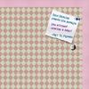 PinPix Decorative pin Cork Bulletin Board Made from Canvas, Retro Pattern Printed at 24x24 Inches and Framed in Baby Pink Stain on Beech (PinPix-348) view 2