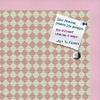 PinPix Decorative pin Cork Bulletin Board Made from Canvas, Retro Pattern Printed at 18x12 Inches and Framed in Baby Pink Stain on Beech (PinPix-348) view 2