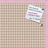PinPix Decorative pin Cork Bulletin Board Made from Canvas, Retro Pattern Printed at 30x20 Inches and Framed in Baby Pink Stain on Beech (PinPix-348) view 2