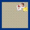 PinPix Decorative pin Cork Bulletin Board Made from Canvas, Retro Pattern Printed at 16x16 Inches and Framed in Blue Stain on Beech (PinPix-356) view 1