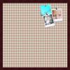 PinPix Decorative pin Cork Bulletin Board Made from self-Healing Canvas, Retro Pattern Printed at 24x24 Inches and Framed in Classic Mahogany Frame(WOM59504) view 1