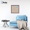 PinPix Decorative pin Cork Bulletin Board Made from self-Healing Canvas, Retro Pattern Printed at 24x24 Inches and Framed in Classic Mahogany Frame(WOM59504) view 4