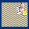 PinPix Decorative pin Cork Bulletin Board Made from Canvas, Retro Pattern Printed at 18x12 Inches and Framed in Blue Stain on Beech (PinPix-356) view 1