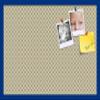 PinPix Decorative pin Cork Bulletin Board Made from Canvas, Retro Pattern Printed at 30x20 Inches and Framed in Blue Stain on Beech (PinPix-356) view 1