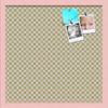 PinPix Decorative pin Cork Bulletin Board Made from Canvas, Retro Pattern Printed at 20x20 Inches and Framed in Baby Pink Stain on Beech (PinPix-356) view 1