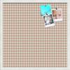 PinPix Decorative pin Cork Bulletin Board Made from self-Healing Canvas, Retro Pattern Printed at 24x24 Inches and Framed in Satin White Frame(WOM59504) view 1